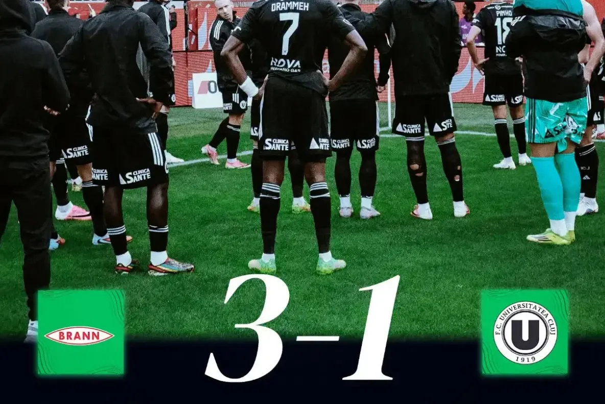 U Cluj a părăsit Conference League, fiind eliminată de Brann Bergen