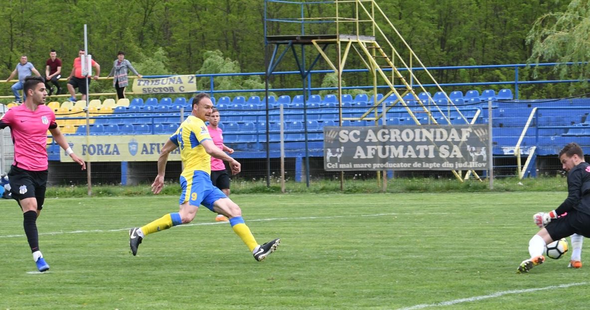 Unirea Slobozia pierde la Afumaţi şi netezeşte calea echipei Rapid Bucureşti spre promovarea în liga 2