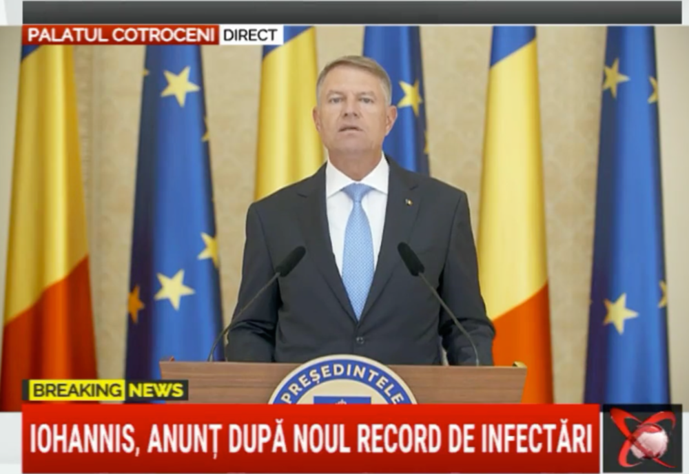 VIDEO Klaus Iohannis, semnal de ALARMĂ după noul RECORD de noi cazuri: ”Virusul e real, nu are culoare politică, nu dispare prin lege sau prin negarea lui”