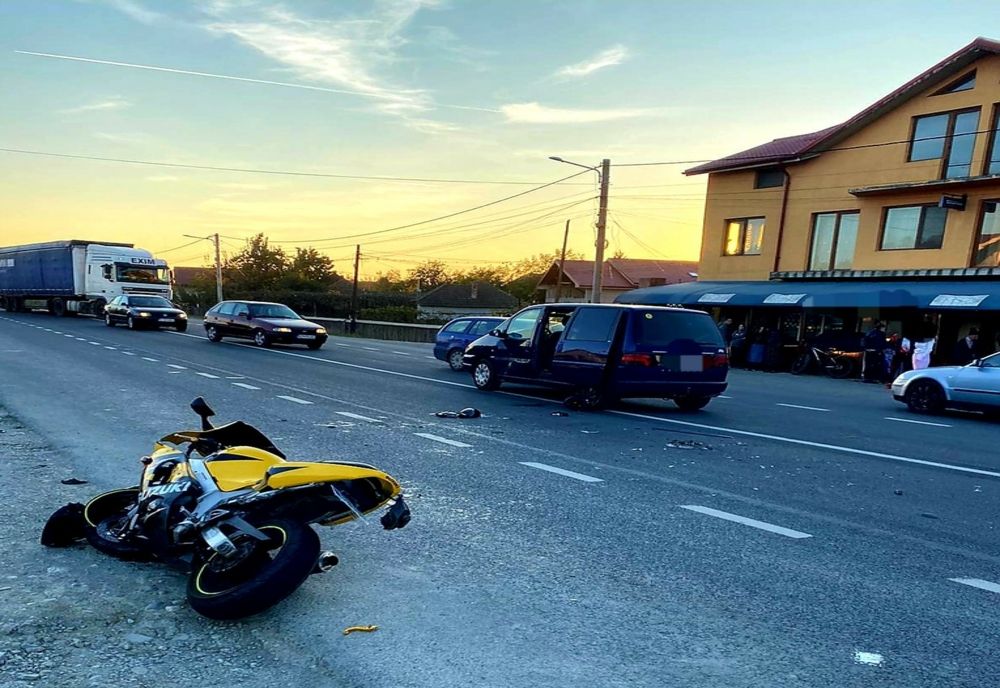 Motociclist rănit grav pe DN2
