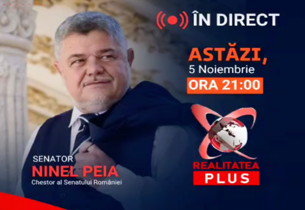 Ninel Peia, invitat special diseară la Realitatea Plus