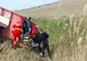 FOTO Accident grav pe DJ 201 A. Autoutilitară răsturnată